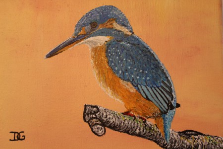 Guêpier, toile acrylique 24 X 19. Prix 50 €